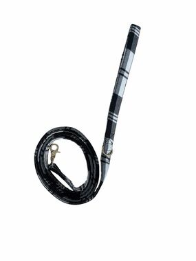 Plaid Black & White Dog Leash